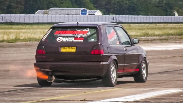 Fastest Volkswagen Golf Mk2 In The World 340 Kmh 12 Mile Ringtube 