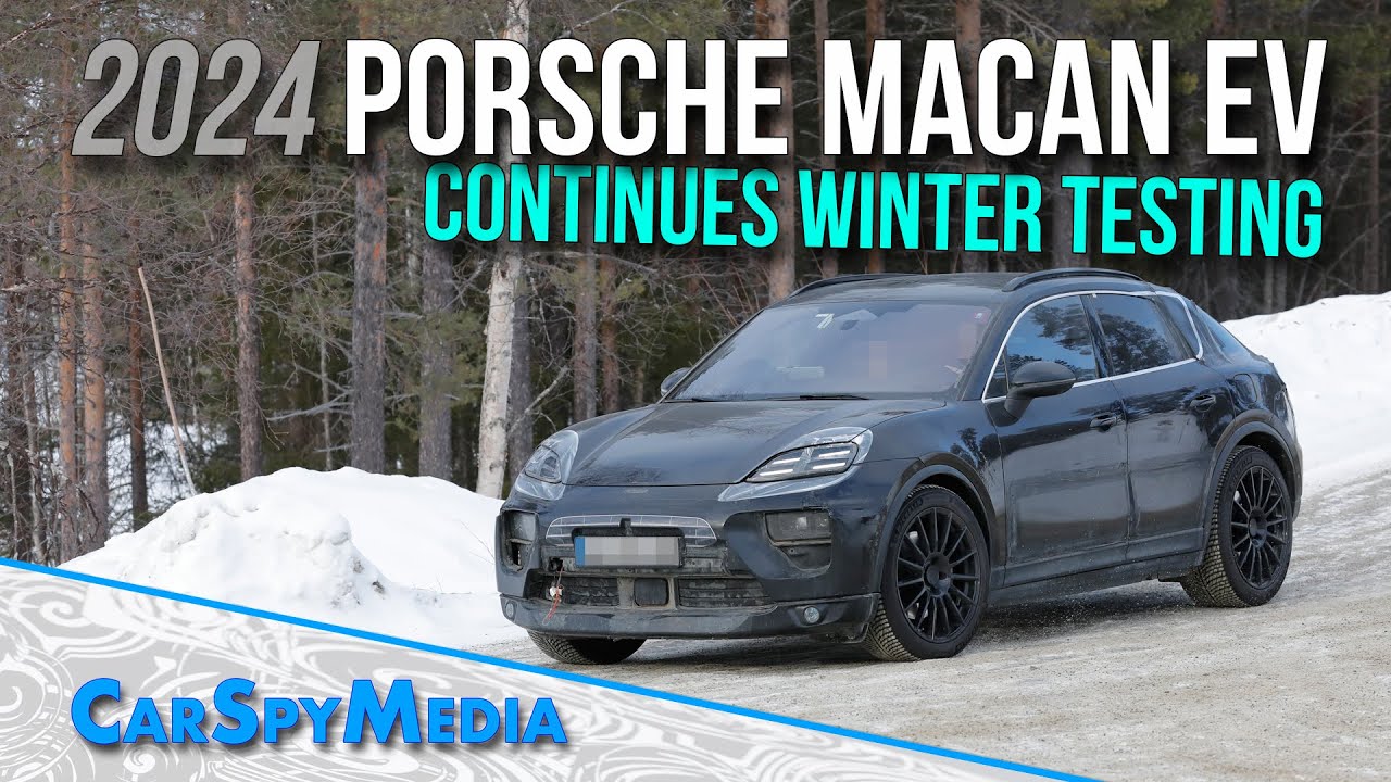 2024 Porsche Macan Battery Electric EV Prototype Continues Winter