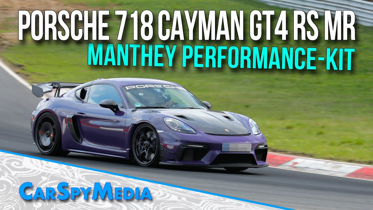 Porsche Cayman GT RS MR Manthey Performance Kit Caught Testing At The Nürburgring