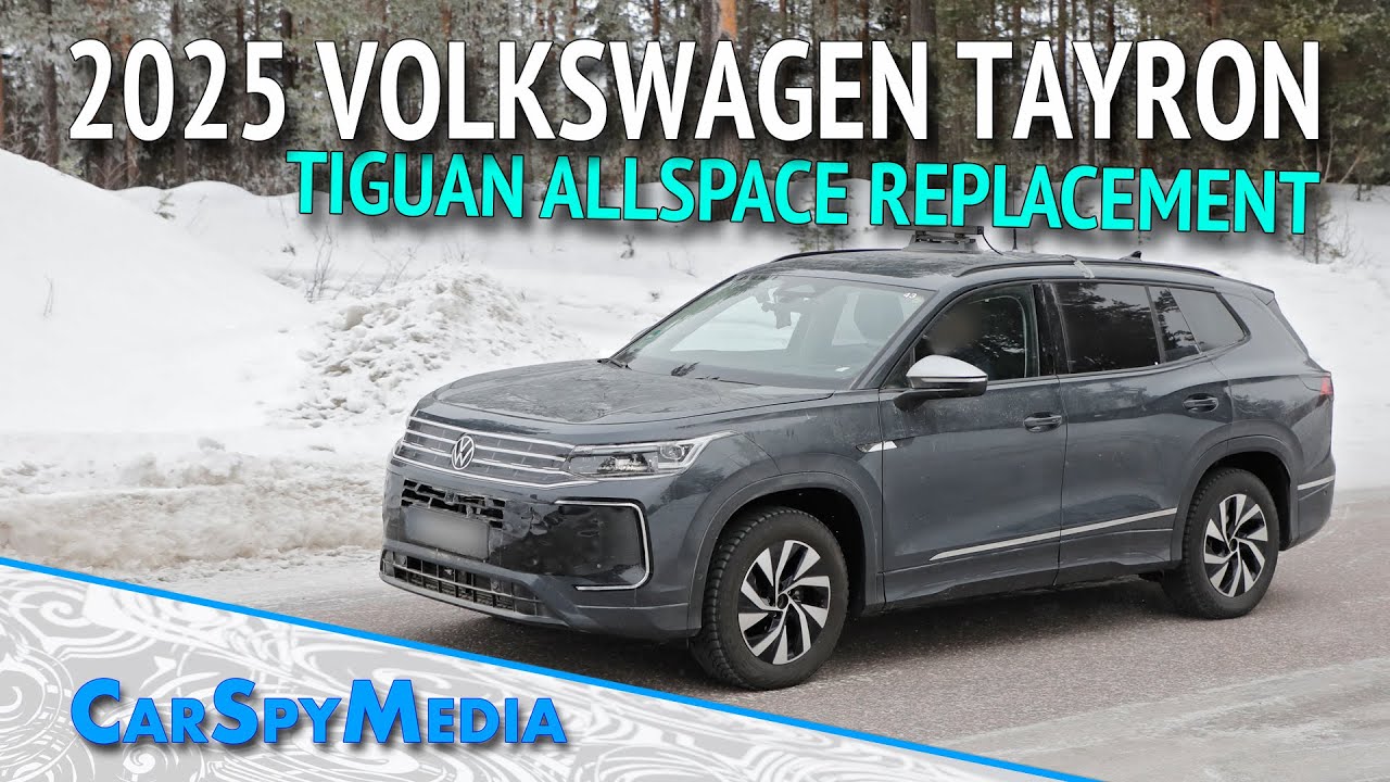 2025 Volkswagen Tayron 7Seater SUV Prototype Spied Winter Testing As A