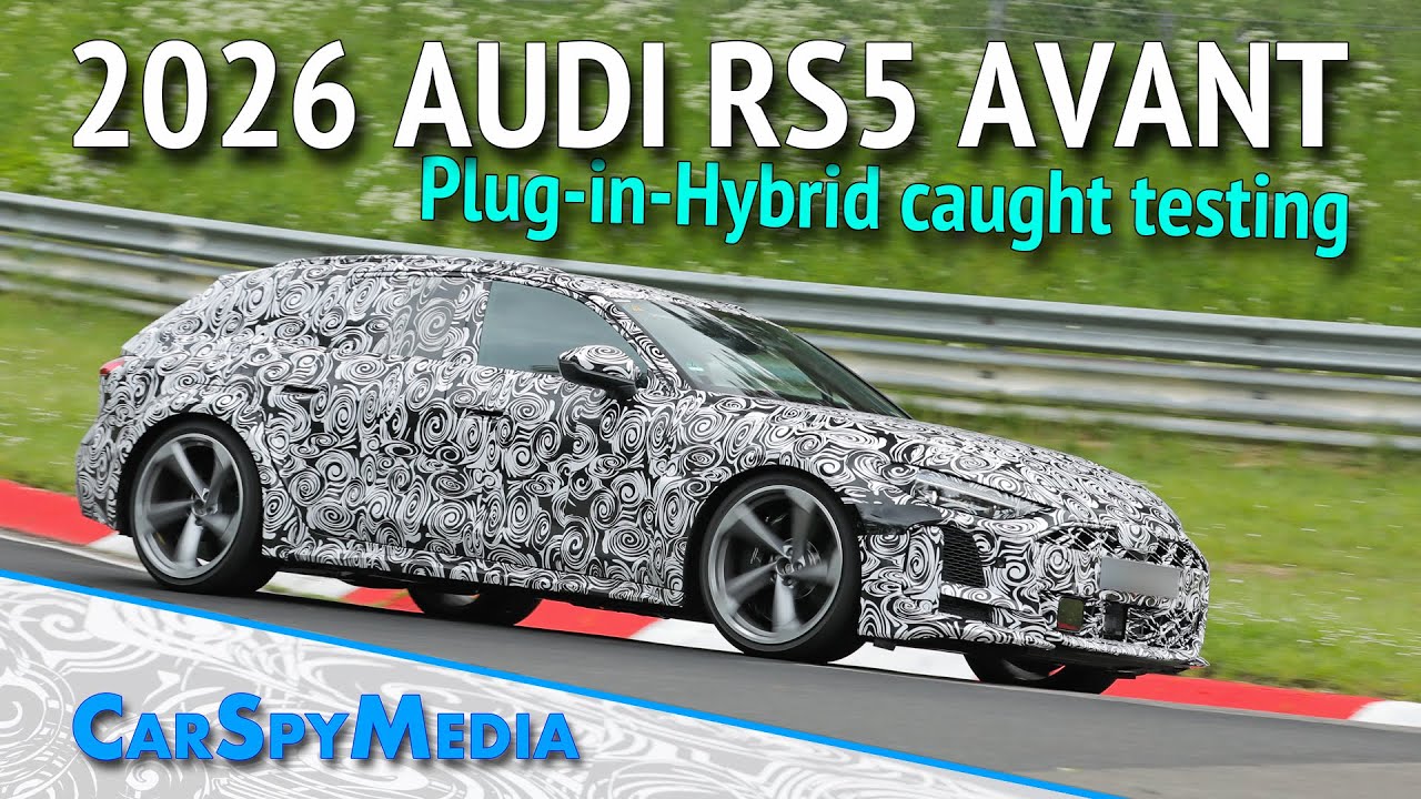 2026 Audi Sport RS5 Avant Plug-in-Hybrid Prototype Spied Nürburgring