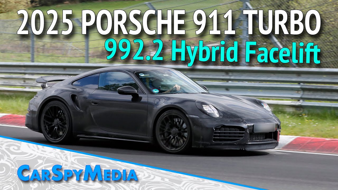 2025 Porsche 911 Turbo Facelift 992.2 Hybrid Prototype Caught Testing